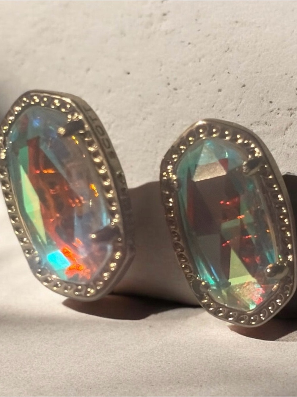 Kendra Scott iridescent Crystal Oval Statement Earrings - Women Jewelry